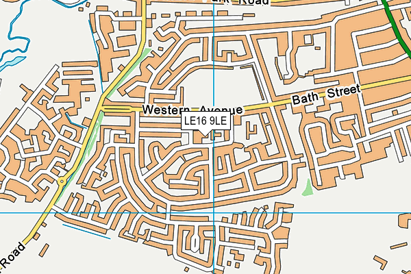 LE16 9LE map - OS VectorMap District (Ordnance Survey)