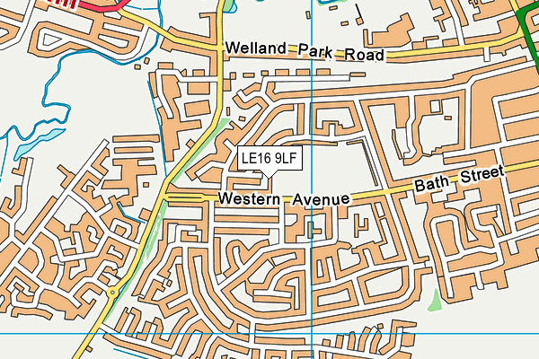 LE16 9LF map - OS VectorMap District (Ordnance Survey)