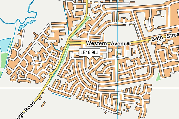 LE16 9LJ map - OS VectorMap District (Ordnance Survey)