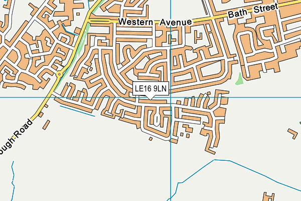 LE16 9LN map - OS VectorMap District (Ordnance Survey)