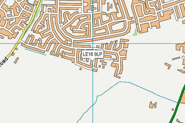 LE16 9LP map - OS VectorMap District (Ordnance Survey)