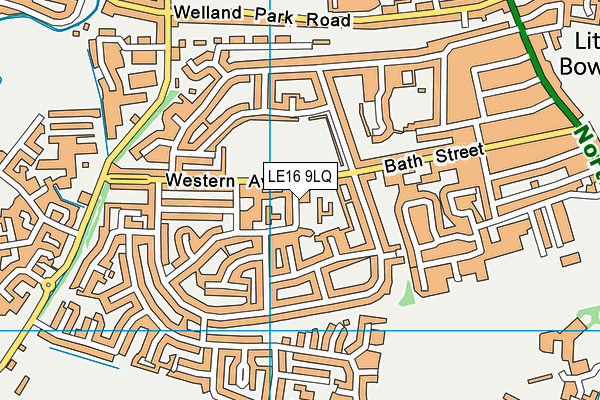 LE16 9LQ map - OS VectorMap District (Ordnance Survey)