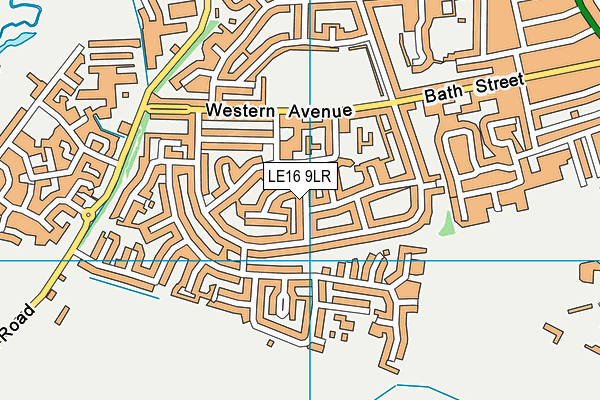 LE16 9LR map - OS VectorMap District (Ordnance Survey)