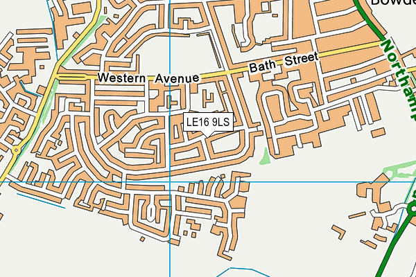 LE16 9LS map - OS VectorMap District (Ordnance Survey)
