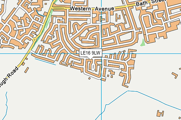 LE16 9LW map - OS VectorMap District (Ordnance Survey)