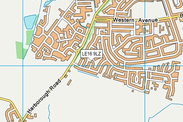 LE16 9LZ map - OS VectorMap District (Ordnance Survey)