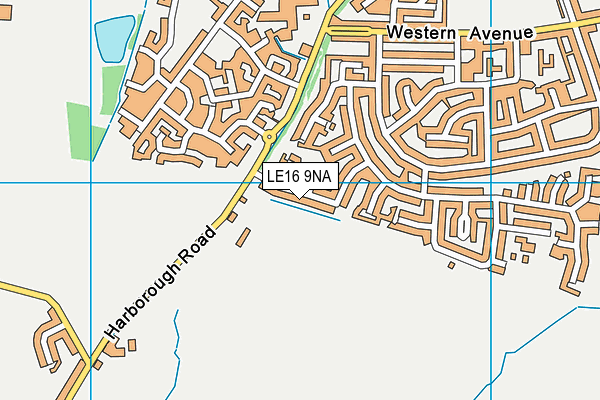 LE16 9NA map - OS VectorMap District (Ordnance Survey)