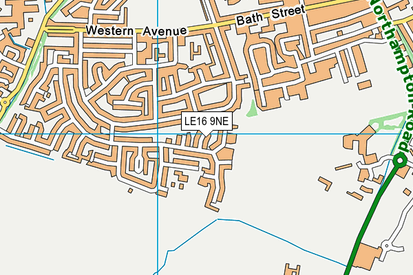 LE16 9NE map - OS VectorMap District (Ordnance Survey)