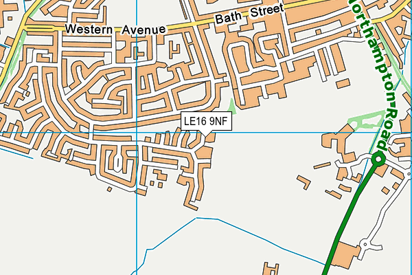 LE16 9NF map - OS VectorMap District (Ordnance Survey)