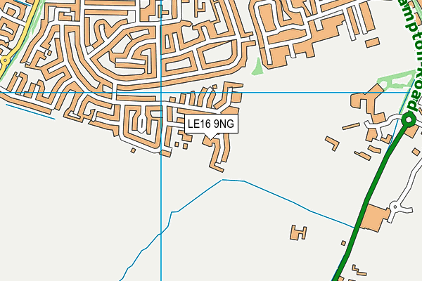 LE16 9NG map - OS VectorMap District (Ordnance Survey)