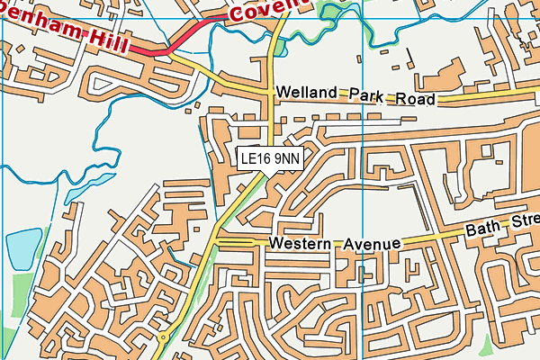 LE16 9NN map - OS VectorMap District (Ordnance Survey)