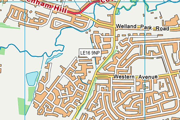 LE16 9NP map - OS VectorMap District (Ordnance Survey)