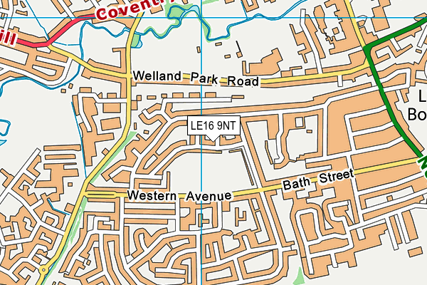 LE16 9NT map - OS VectorMap District (Ordnance Survey)