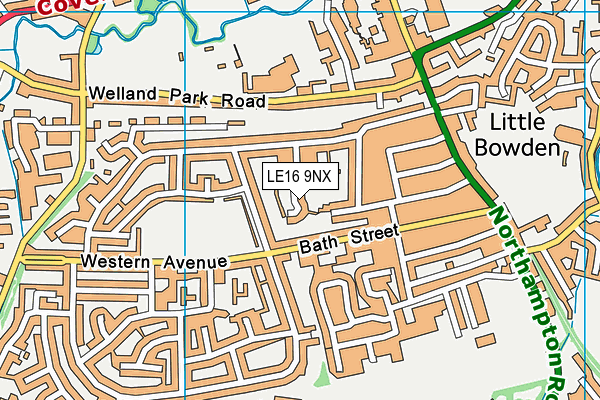LE16 9NX map - OS VectorMap District (Ordnance Survey)