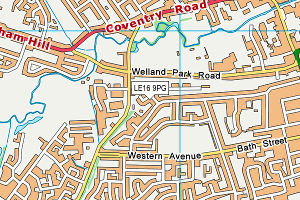 LE16 9PG map - OS VectorMap District (Ordnance Survey)