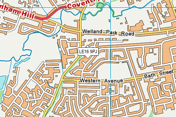 LE16 9PJ map - OS VectorMap District (Ordnance Survey)