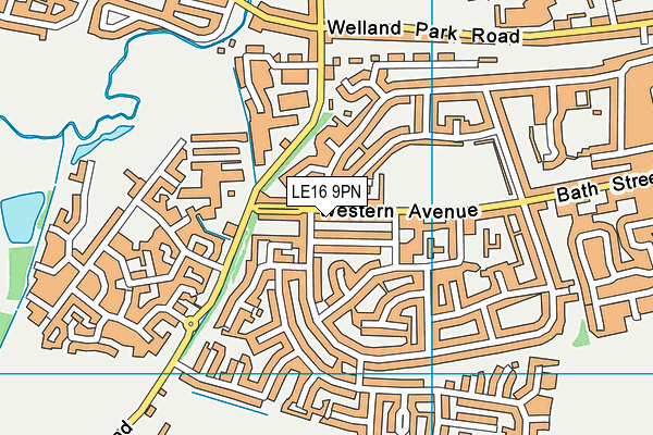 LE16 9PN map - OS VectorMap District (Ordnance Survey)