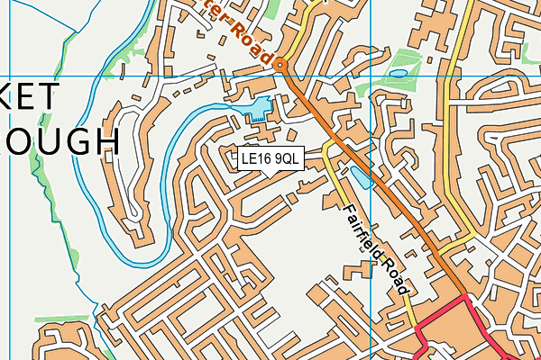 LE16 9QL map - OS VectorMap District (Ordnance Survey)
