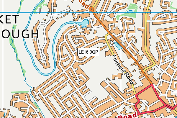 LE16 9QP map - OS VectorMap District (Ordnance Survey)