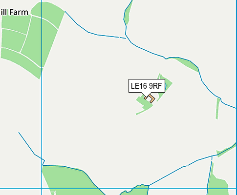 LE16 9RF map - OS VectorMap District (Ordnance Survey)