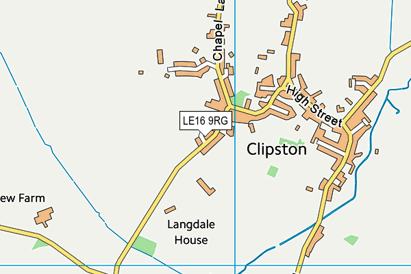 LE16 9RG map - OS VectorMap District (Ordnance Survey)