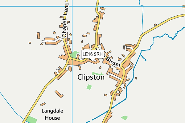 LE16 9RH map - OS VectorMap District (Ordnance Survey)