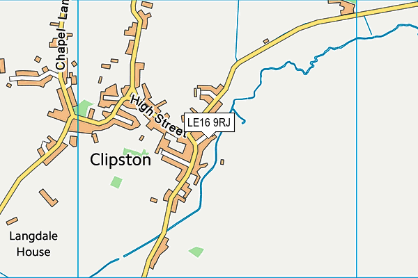 LE16 9RJ map - OS VectorMap District (Ordnance Survey)