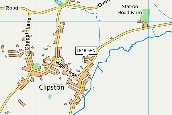 LE16 9RN map - OS VectorMap District (Ordnance Survey)