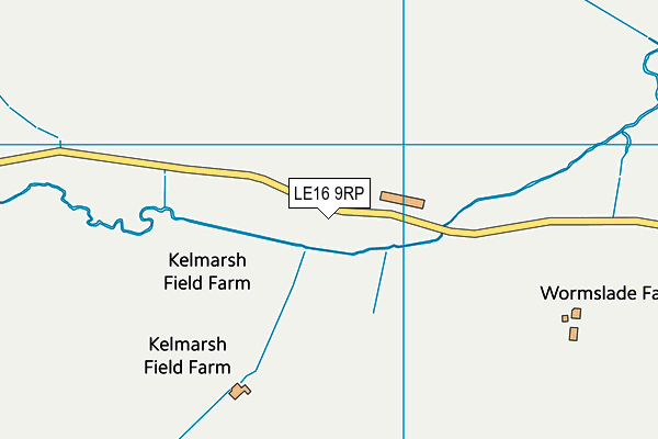 LE16 9RP map - OS VectorMap District (Ordnance Survey)