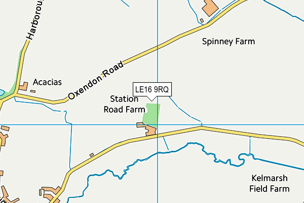 LE16 9RQ map - OS VectorMap District (Ordnance Survey)