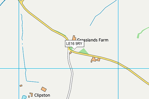 LE16 9RY map - OS VectorMap District (Ordnance Survey)