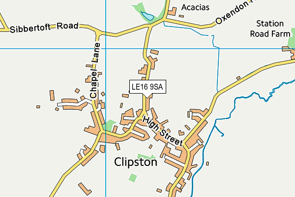 LE16 9SA map - OS VectorMap District (Ordnance Survey)