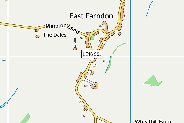 LE16 9SJ map - OS VectorMap District (Ordnance Survey)