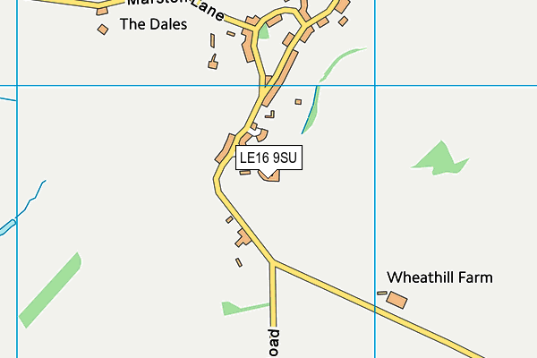 LE16 9SU map - OS VectorMap District (Ordnance Survey)