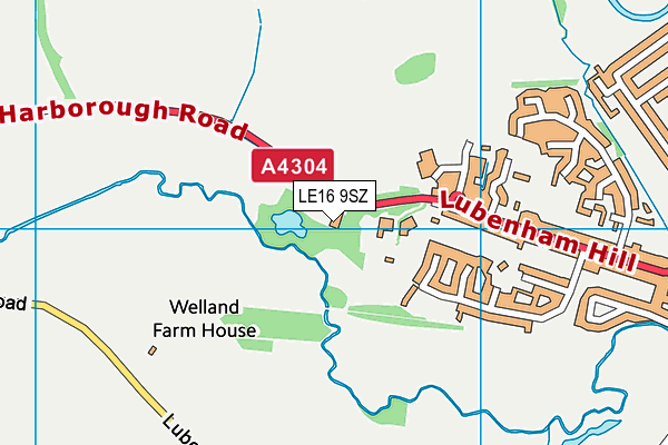 LE16 9SZ map - OS VectorMap District (Ordnance Survey)
