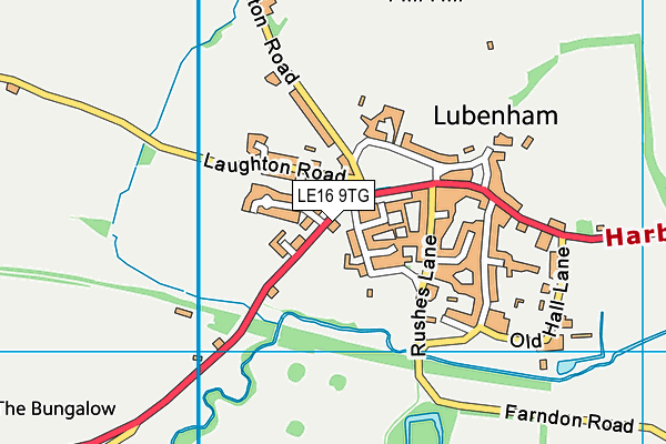 LE16 9TG map - OS VectorMap District (Ordnance Survey)