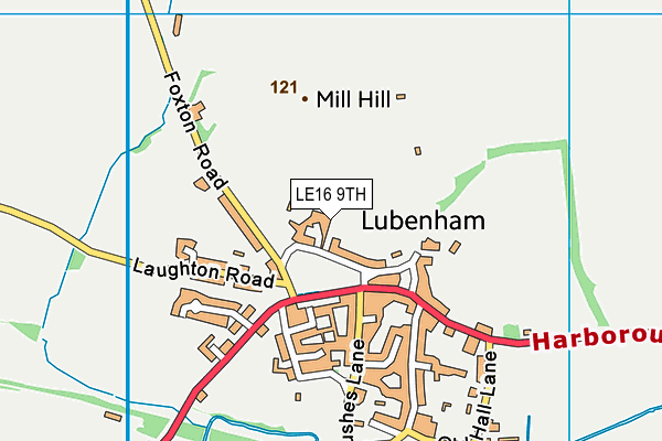 LE16 9TH map - OS VectorMap District (Ordnance Survey)