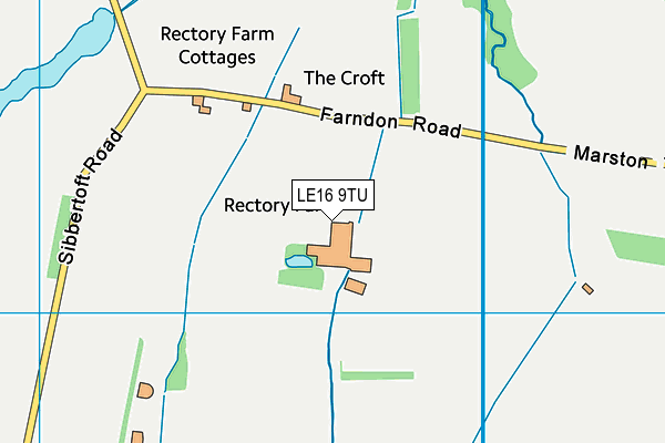 LE16 9TU map - OS VectorMap District (Ordnance Survey)