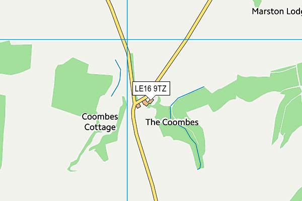 LE16 9TZ map - OS VectorMap District (Ordnance Survey)