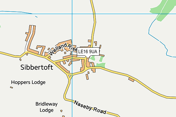 LE16 9UA map - OS VectorMap District (Ordnance Survey)