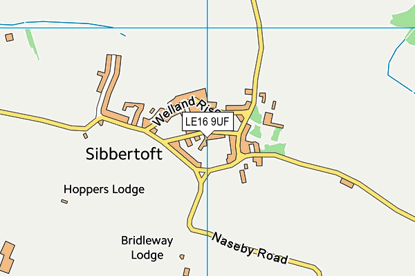 LE16 9UF map - OS VectorMap District (Ordnance Survey)