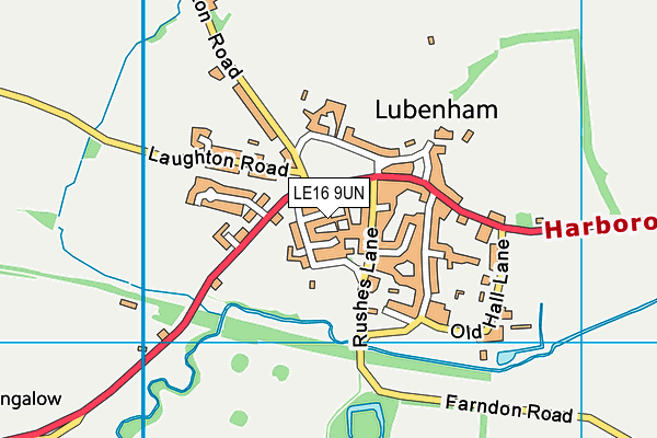 LE16 9UN map - OS VectorMap District (Ordnance Survey)