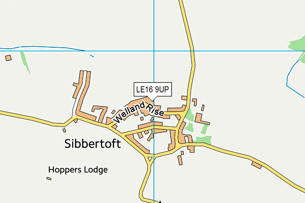 LE16 9UP map - OS VectorMap District (Ordnance Survey)