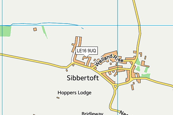 LE16 9UQ map - OS VectorMap District (Ordnance Survey)