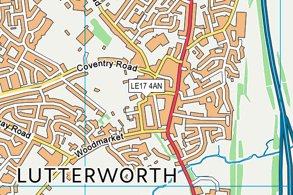 LE17 4AN map - OS VectorMap District (Ordnance Survey)