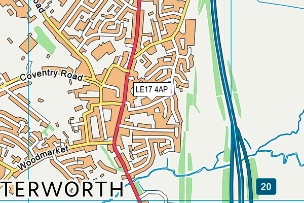 LE17 4AP map - OS VectorMap District (Ordnance Survey)