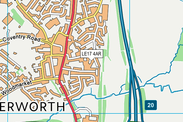 LE17 4AR map - OS VectorMap District (Ordnance Survey)
