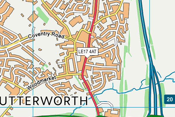 LE17 4AT map - OS VectorMap District (Ordnance Survey)
