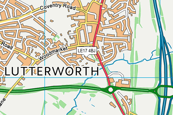 LE17 4BJ map - OS VectorMap District (Ordnance Survey)