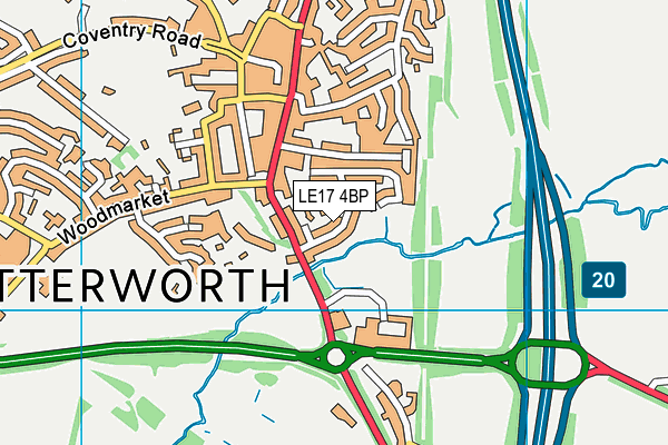 LE17 4BP map - OS VectorMap District (Ordnance Survey)